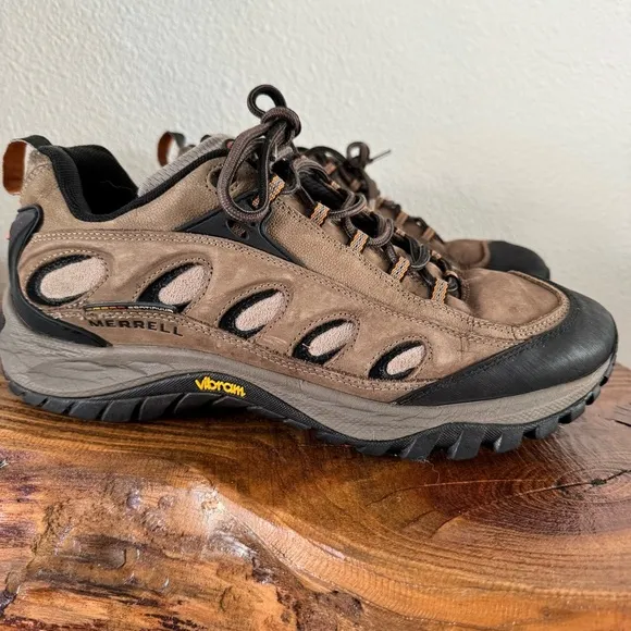Merrell Radius Hiker Boots Waterproof Low Top Vibram Kangaroo Boa Mens 11.5 EUC