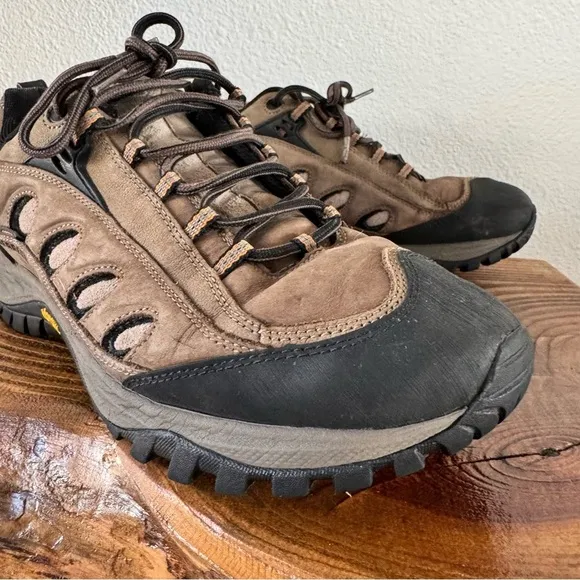 Merrell Radius Hiker Boots Waterproof Low Top Vibram Kangaroo Boa Mens 11.5 EUC