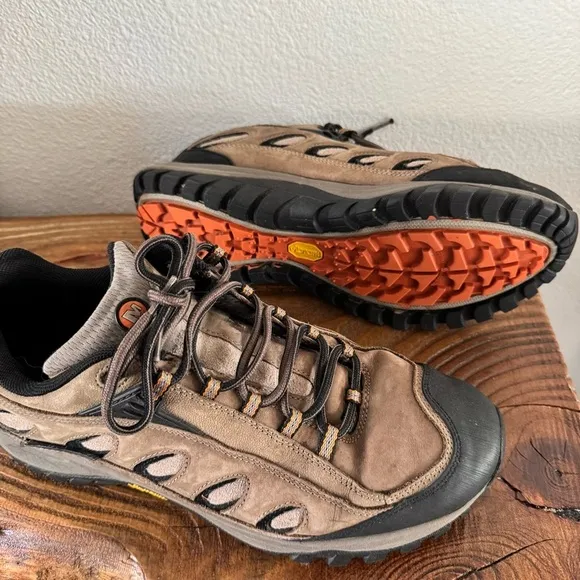 Merrell Radius Hiker Boots Waterproof Low Top Vibram Kangaroo Boa Mens 11.5 EUC