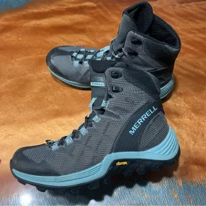 Merrell Thermo Rogue 6” Insulted Gore-Tex waterproof Hiking Boots 9 blue black