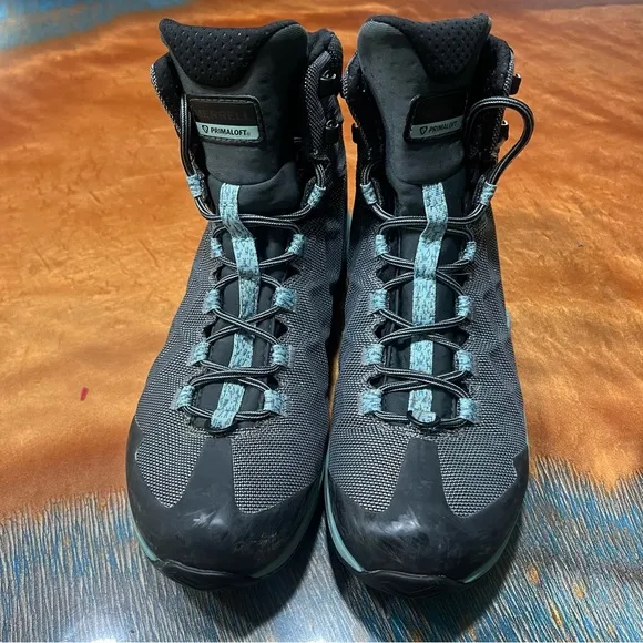 Merrell Thermo Rogue 6” Insulted Gore-Tex waterproof Hiking Boots 9 blue black