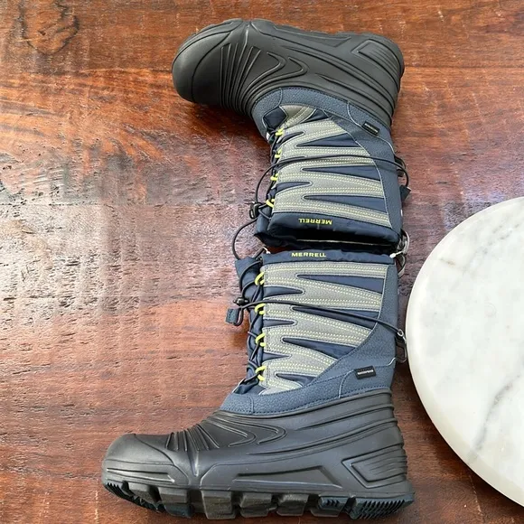 MERRELL Unisex Big Kid Snow Quest Lite 3.0 Waterproof Boot Navy/Black 7