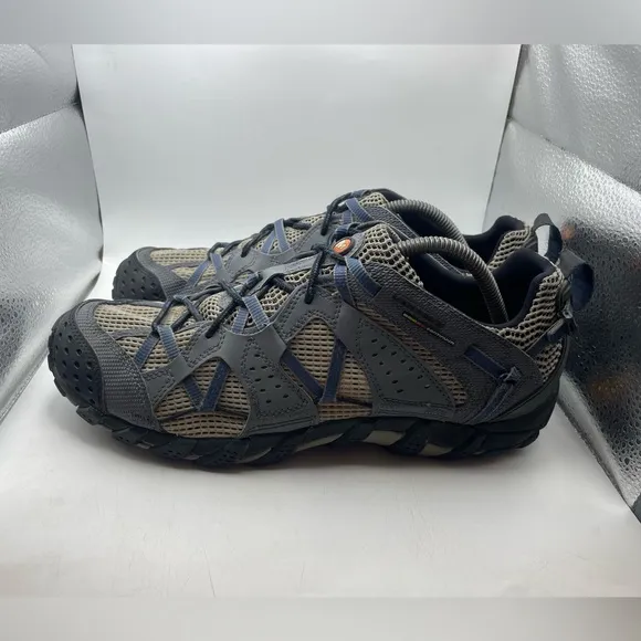 Merrell Waterpro Maipo Vibram blue/grey mens hiking sneakers size 10.5