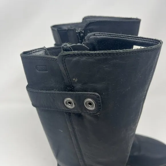 Merrell women's 5 mid-calf Travvy boots black leather