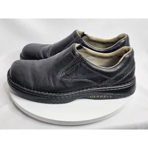 Merrell World Legend Loafers Shoes Mens Size 11.5 Black Leather Casual Slip On