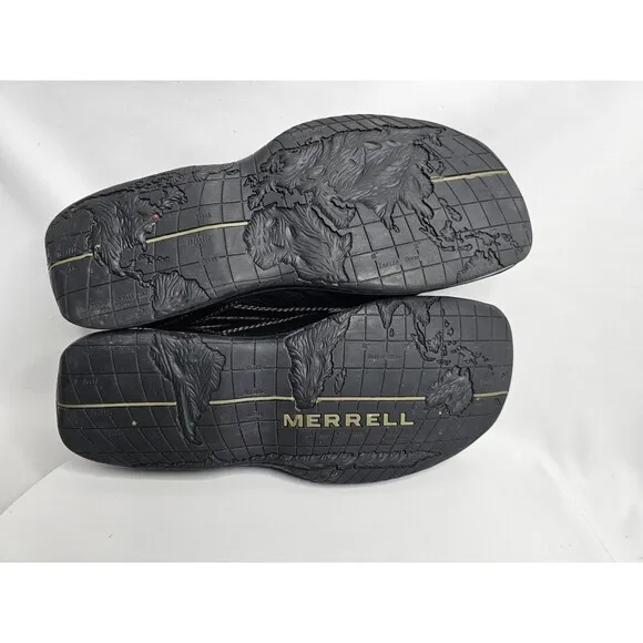 Merrell World Legend Loafers Shoes Mens Size 11.5 Black Leather Casual Slip On