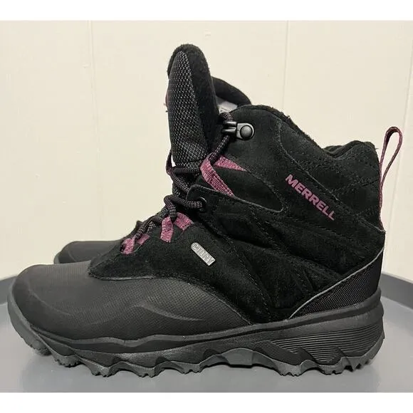 Merrill Thermal Shiver Waterproof Black/Purple Boots Women’s Size 6
