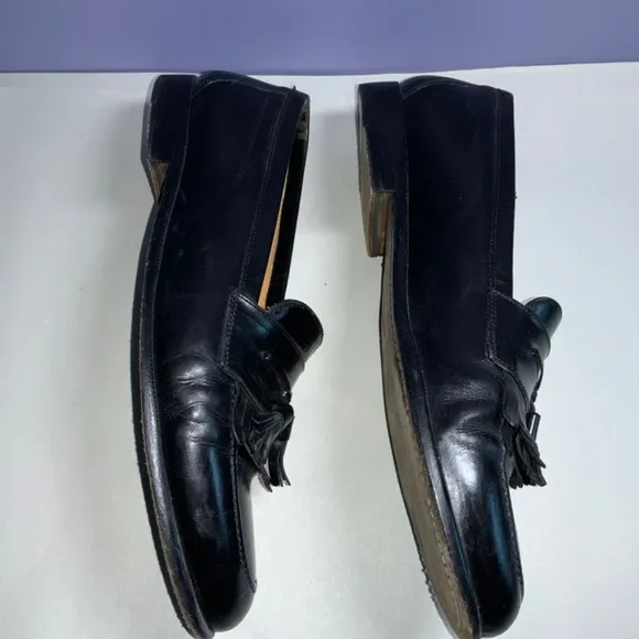 Mezlan Santander Kiltie &amp; Tassel Loafers Size 9.5 Black Leather classic