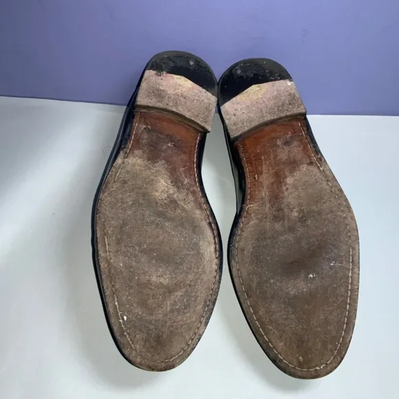 Mezlan Santander Kiltie &amp; Tassel Loafers Size 9.5 Black Leather classic