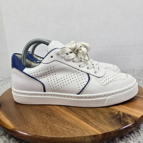 M.Gemi The Ambra White Blue Leather Casual Lace Up Daily Sneakers Womens 38.5