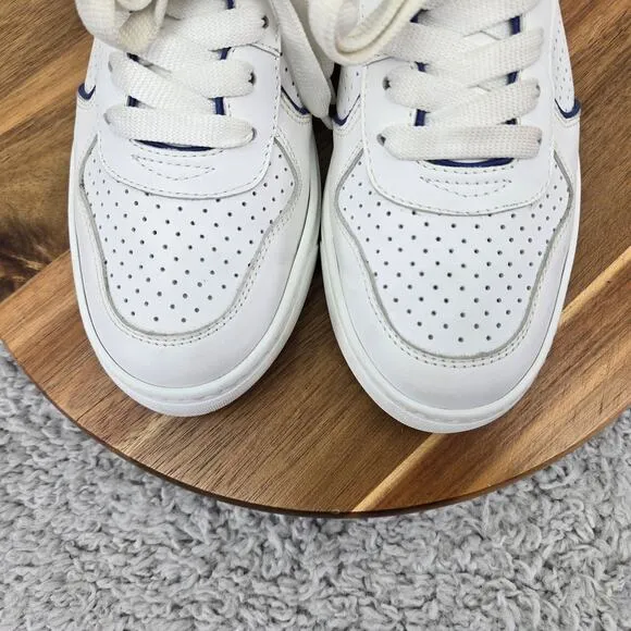 M.Gemi The Ambra White Blue Leather Casual Lace Up Daily Sneakers Womens 38.5