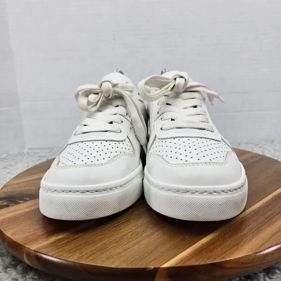 M.Gemi The Ambra White Blue Leather Casual Lace Up Daily Sneakers Womens 38.5