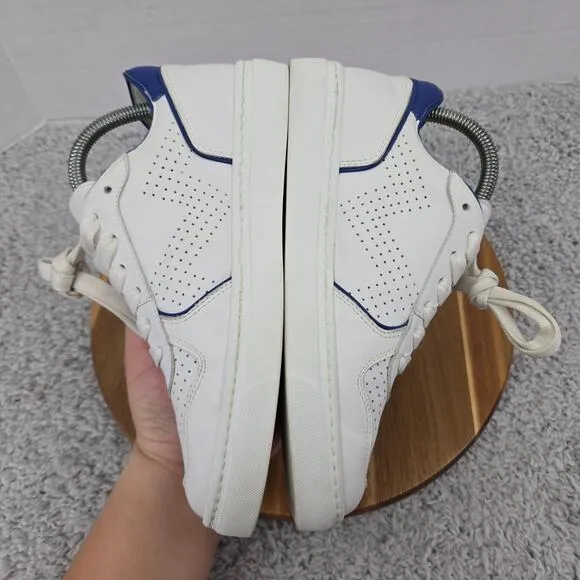M.Gemi The Ambra White Blue Leather Casual Lace Up Daily Sneakers Womens 38.5