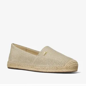 MICHAEL KORS Kendrick Glitter Chain-Mesh Slip-On Espadrille Size 7.5