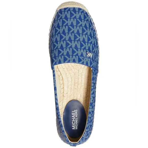 MICHAEL KORS-  Kendrick Logo Printed Slip-On Espadrilles, NEW
