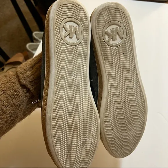 Michael Kors Kristy Blue Heel Slide Cap Espadrille Sneakers Size 10 Quiet Luxury