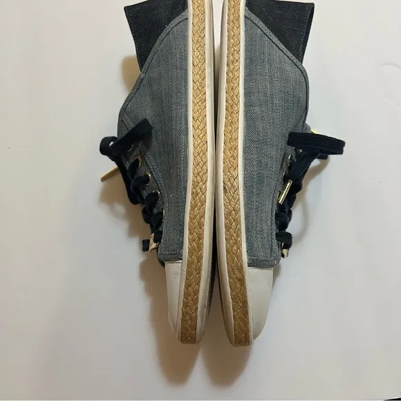 Michael Kors Kristy Blue Heel Slide Cap Espadrille Sneakers Size 10 Quiet Luxury