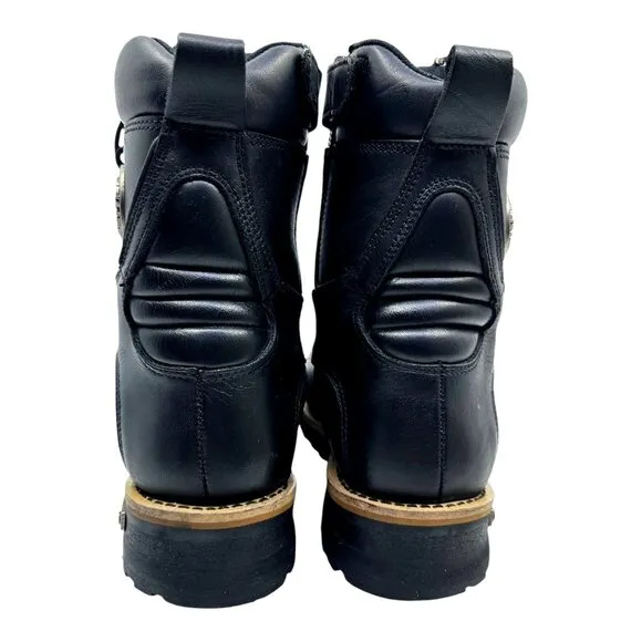 Milwaukee Leather Mens Black Combat Motorcycle Boots Size 9 Lace-Zip MBM9095