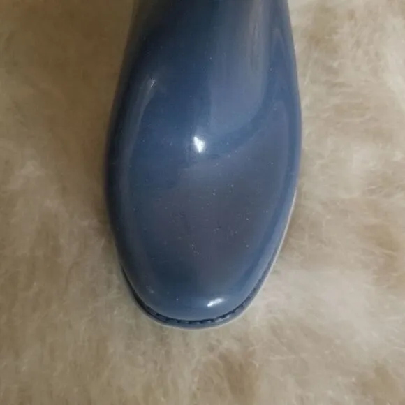 Mini Melissa Camo Print Toddler Boys Waterproof Tall Rain Boots in Blue