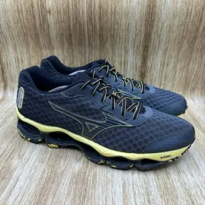 Mizuno Wave Prophecy 4 Men's Size 13 Black‎ Grey Yellow Running Sneakers Shoes