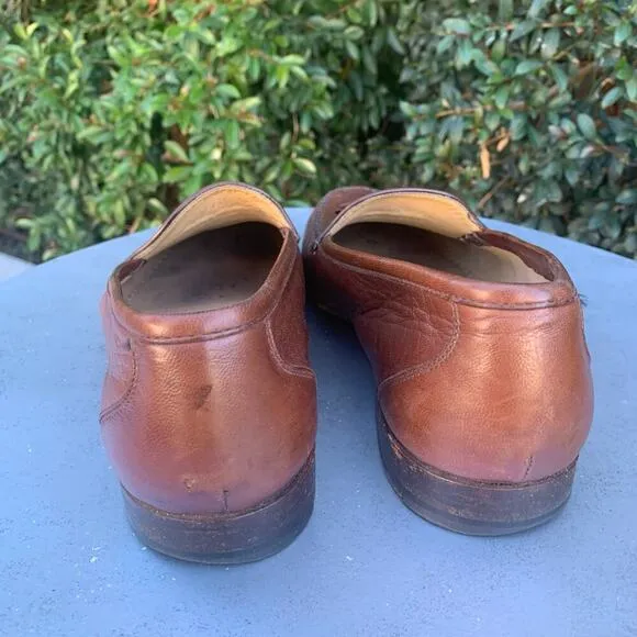 Moreschi Italian Brown Leather Tassel Loafers