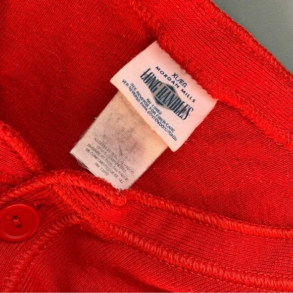 Morgan Mills Long Handles Thermal Long Johns Grandpa Union Suit XL Vintage Rare