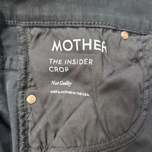 Mother The Insider Crop Black Jeans 26 / 2