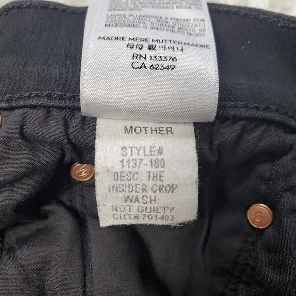 Mother The Insider Crop Black Jeans 26 / 2