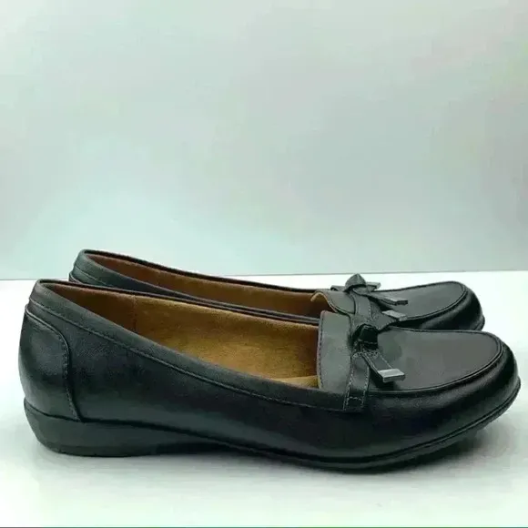 Natural soul Flats size 10 W Gracee black loafers