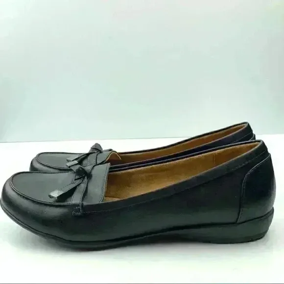 Natural soul Flats size 10 W Gracee black loafers