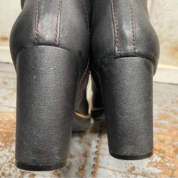Naturalizer Callie Lace Up Leather Heeled Boots