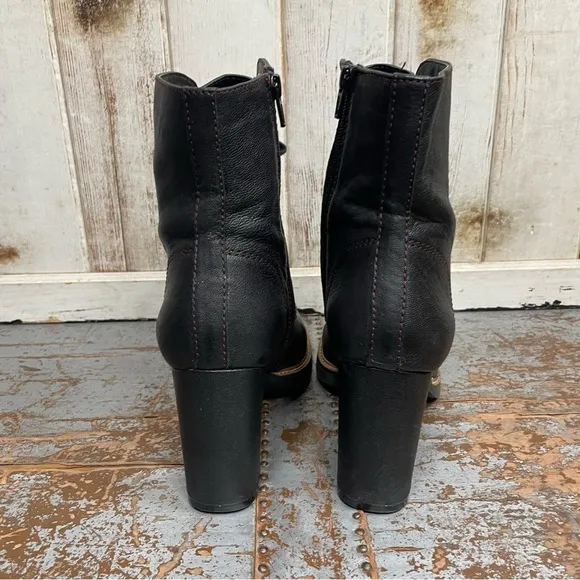 Naturalizer Callie Lace Up Leather Heeled Boots