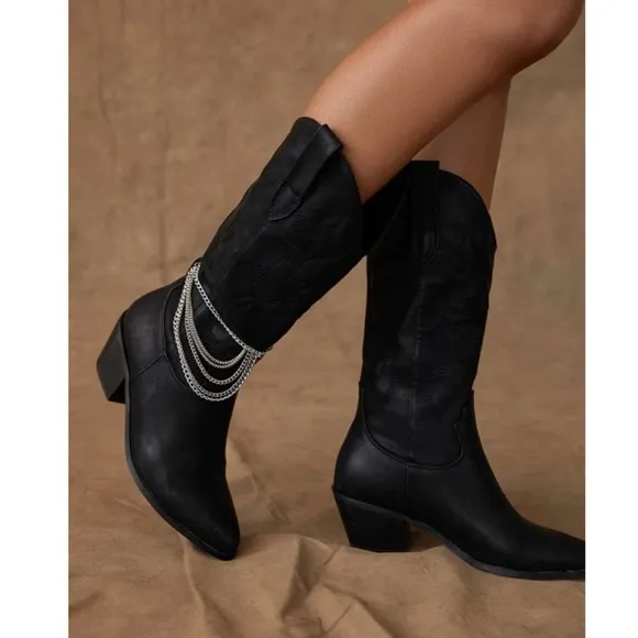 New 12th Tribe x Billini Billini Dixie Boots in Black Size 8