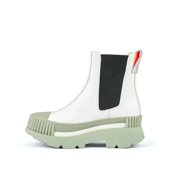 NEW 4CCCCEES Suede Esker Chelsea Boots white multi for women 1368tn