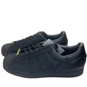 NEW ADIDIAS Black Carbon Low Top Leather Comfort Men Size 11.5 Lace Up Sneaker