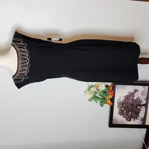 NEW Antonio Melani Black Crepe Dress Goth Elegant Glam  Celeb Style Designer