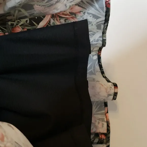 NEW Antonio Melani Black Floral Brenda Sateen Skirt Print Midi Elegant Summer