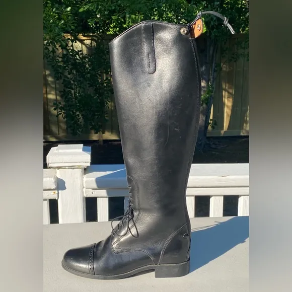 NEW Ariat Challenge Field Horse Riding Boots Womens Size 7.5 Black Medium Height