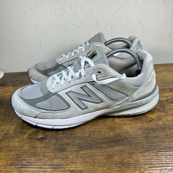 New Balance 2019 990v5 Gray White Shoes‎ Sneakers Mens Size 10 D