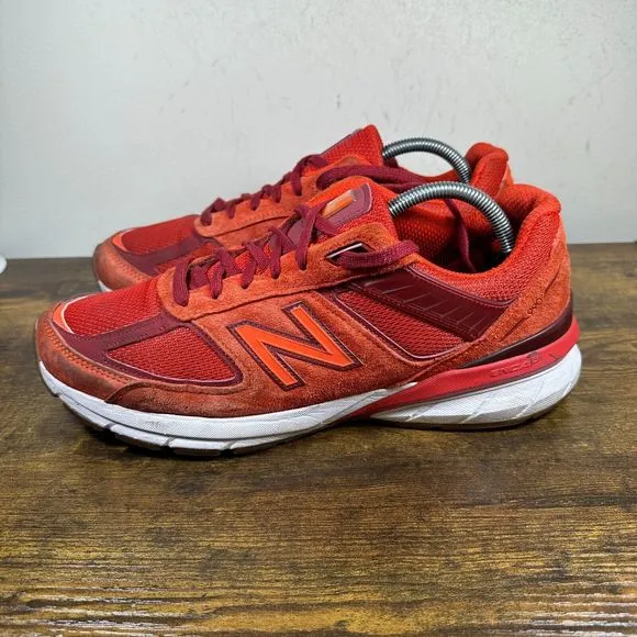 New Balance 2019 990v5 Orange White Shoes Sneakers Mens‎ Size 12 2E
