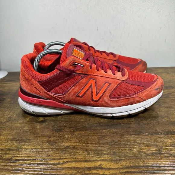 New Balance 2019 990v5 Orange White Shoes Sneakers Mens‎ Size 12 2E