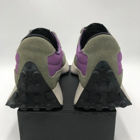 New Balance 327 Sz 10 Purple Olive Green Suede Sneakers Casual Shoes MS327TC