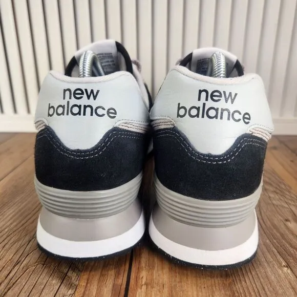 New Balance 574 Core Classic Mens Sz 9.5 D Black White Sneakers Shoes ML574EVB