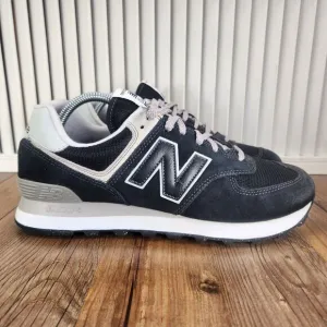 New Balance 574 Core Classic Mens Sz 9.5 D Black White Sneakers Shoes ML574EVB