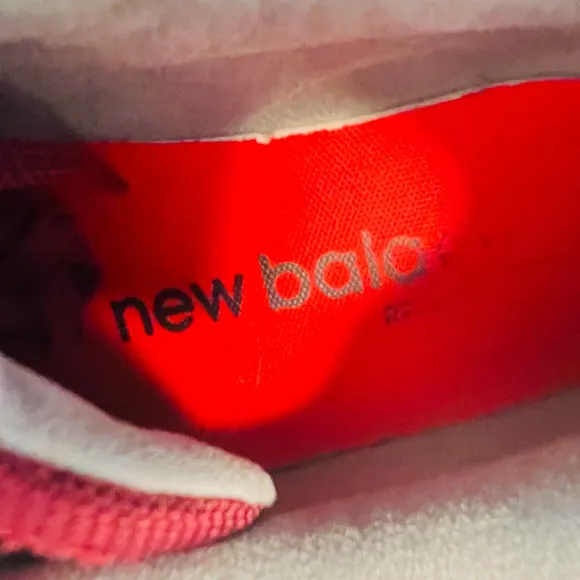 New Balance 574 Mens 11 Red Gray Suede Classic Running Sneakers Shoes Trainers