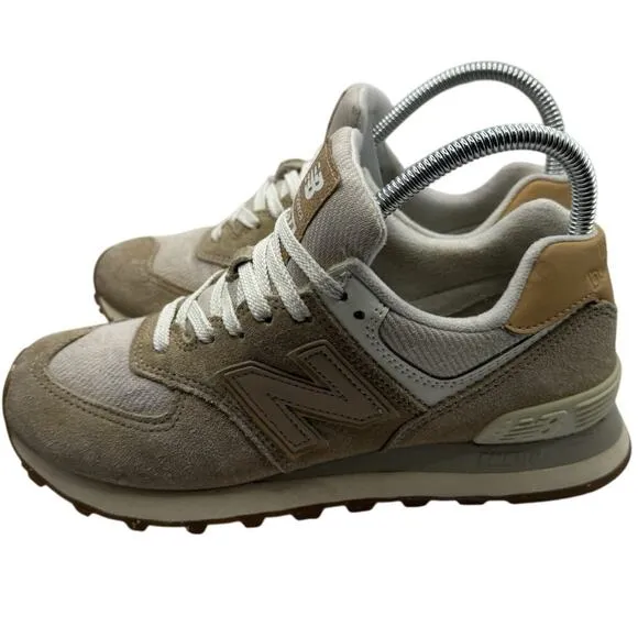 New Balance 574 ML574AA2 Men’s 5 Women 6.5 Brown White Retro Casual Sneakers