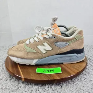 New Balance 998 Tan Mint Suede Leather Athletic Casual Daily Sneakers Mens 9 D