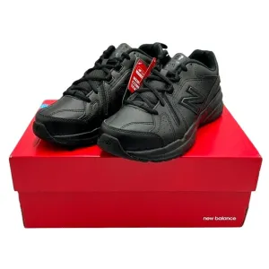 New Balance Black Leather Sneakers Men's 7D Slip Resistant MX608AB5 New in Box