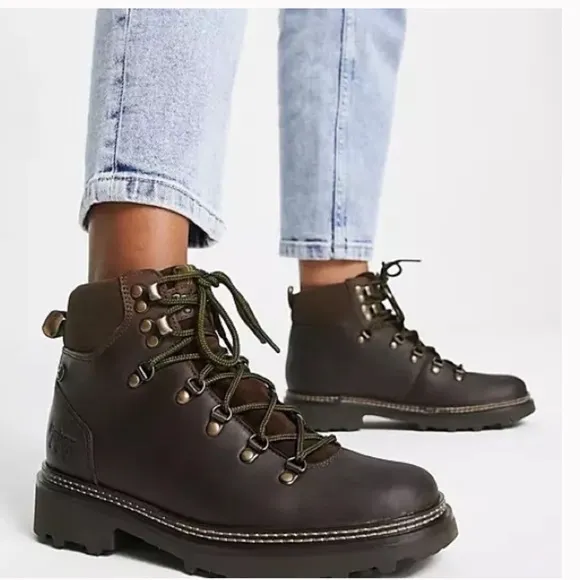 New ▶️ Barbour ◀️ Belgrave Bootie Brown. Womens US 8 Size 6 (measured insoles )