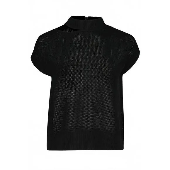 NEW BISHOP   YOUNG alexis cut out sweater in black